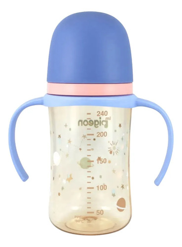 D_944405-Mlc110940608666_052026-O.jpg Biberon Softouch Pigeon Planets 3 Con Asa 240 Ml Azul Animales - Imagen 1