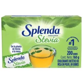 SPLENDA STEVIA ENDULZANTE EN POLVO 200 SOBRES