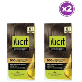 Pack 02 Elicit Tinte Color Rubio Oscuro Ceniza 6.1 45 G Sin Tono