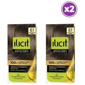 Pack 02 Elicit Tinte Color Rubio Oscuro Ceniza 6.1 45 G Sin Tono