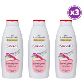 Pack 03 Simonds Acondicionador Brillitos De Argán 400ml