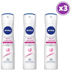 Pack 03 Nivea Tono Natural Classic Touch Desodo Spray 150ml