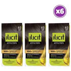 Pack 06 Elicit Tinte Para Pelo Color Castaño Medio 4.0 45 G 4 Castaño