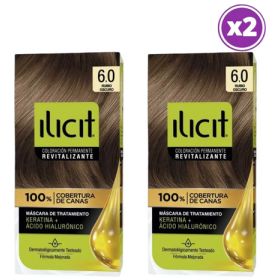 Pack 02 Elicit Tinte Para Pelo Color Rubio Oscuro 6.0 45g