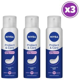 PACK 03 Nivea Antitrans Protect & Care 0% alcohol 150ml
