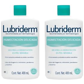 Pack Lubriderm Humectacion Delicada 400 Ml X2