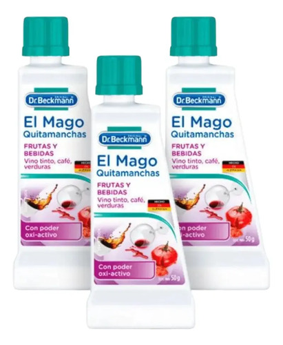D_967355-Mlc93389058971_092025-O.jpg Pack 3 Dr. Beckmann Quitamanchas Frutas Y Bebidas 50 Ml - Imagen 1