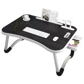 MESA PORTATIL PARA LAPTOP VENTILADOR + LAMPARA USB NEGRO