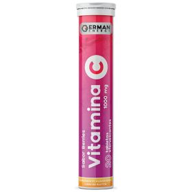 German Energy Vitamina C Mini 20 Tab Efervescsnte Franbuesa Naranja