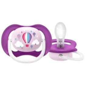 Chupon Ultra Air Happy Avent Philips 6-18 M Globo Scf081/08 Color Rosa Período De Edad 6-18 Meses