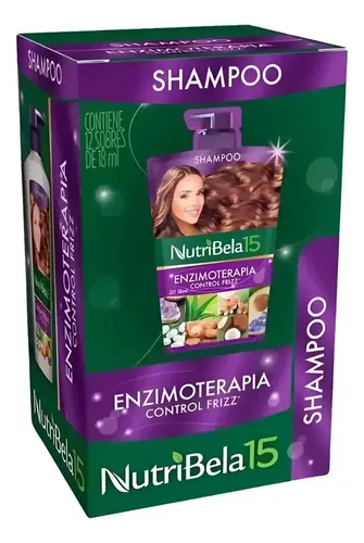 D_973565-Mlc113768424905_062026-O.webp Nutribela Pack 12 Shampoo Enzimoterapia Frizz 18Ml C/U - Imagen 1