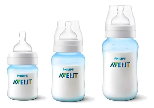 D_973913-Mlc76976891165_062024-O.jpg Kit Triple Mamaderas Avent Scy119/20 125Ml 260Ml 330Ml Azul - Imagen 1