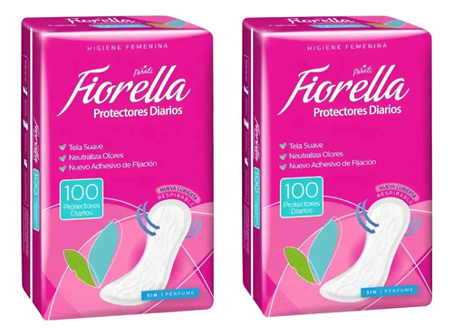 D_976447-Mlc113768906181_062026-O.jpg Pack 02 Protectores Diarios 100U C/U Fiorella - Imagen 1