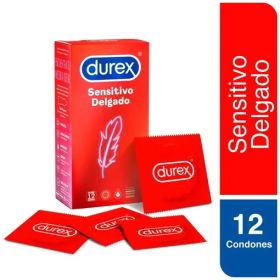 Durex Sensitivo Delgado X12 Condones Preservativos