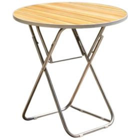 Mesa Plegable Redonda De 60 Cm Madera Marrón Versátil El Regalón
