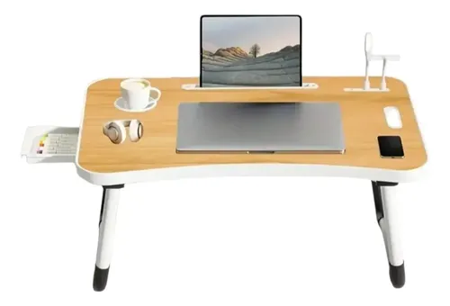 D_979741-Mlc113768318521_062026-O.webp Mesa Portatil Para Laptop Ventilador + Lampara Usb Madera - Imagen 1