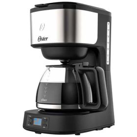 Cafetera Programable Oster® 8 Tazas En Acero Inoxidable Bvst Color Negro