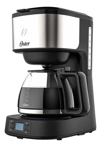 D_980264-Mlc112589663590_062026-O.jpg Cafetera Programable Oster® 8 Tazas En Acero Inoxidable Bvst Color Negro - Imagen 1