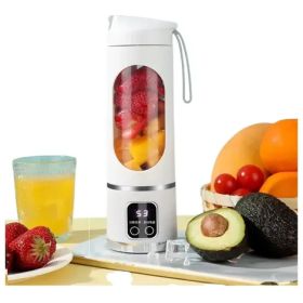 Batidora Y Licuadora Portatil 500ml 25w Usb Blanca Blanca