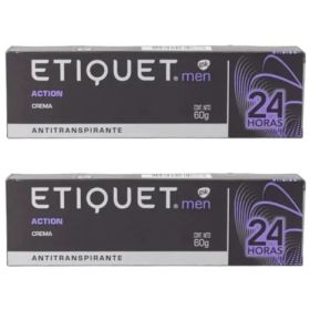 Pack Antitranspirante En Crema Etiquet Men Action 60g X2