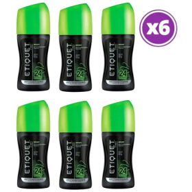 PACK 06 ETIQUET MEN DESODORANTE ROLL ON  SPORT 60G