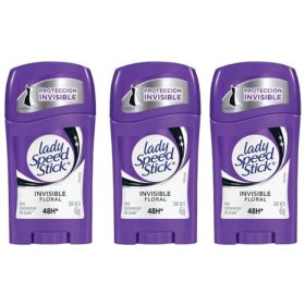 Lady Speed Stick Invisible Floral Antitranspirante Gel 45g x3