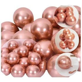 Globos Para Decoracion Rosado Metalico 50piezas 10